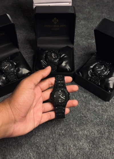 Patek Philippe Iced-Toned Black Diamond Watch