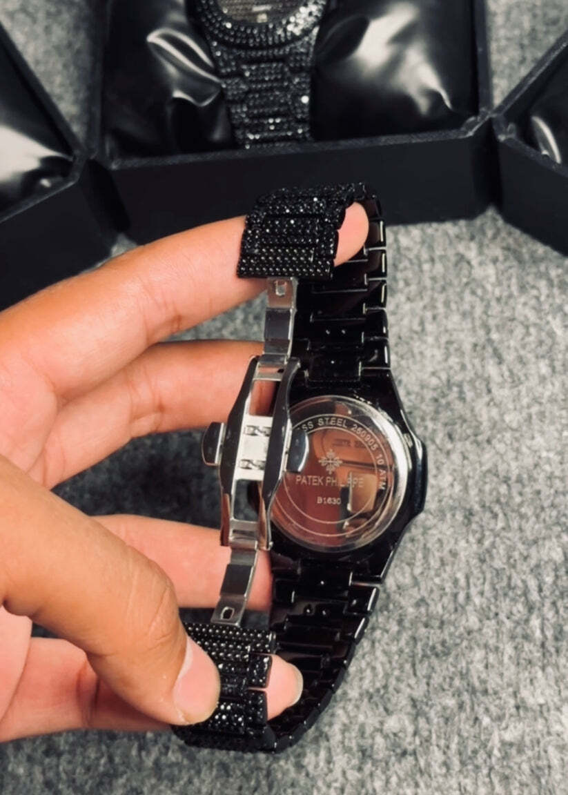 Patek Philippe Iced-Toned Black Diamond Watch